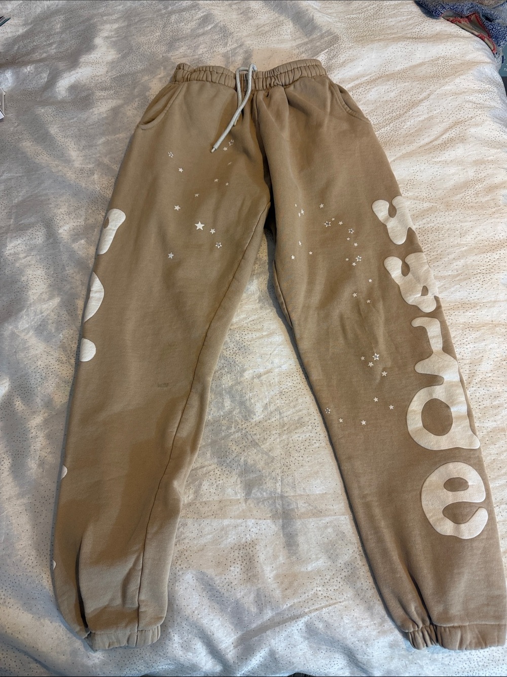 Sp5der Beluga Sweatpants Sand  size S